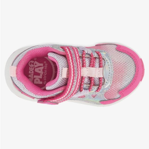 NEW Stride Rite Sizes 5- 10 Girls Player Sneaker Washable (M2P) - Pink Multi - Picture 6 of 7